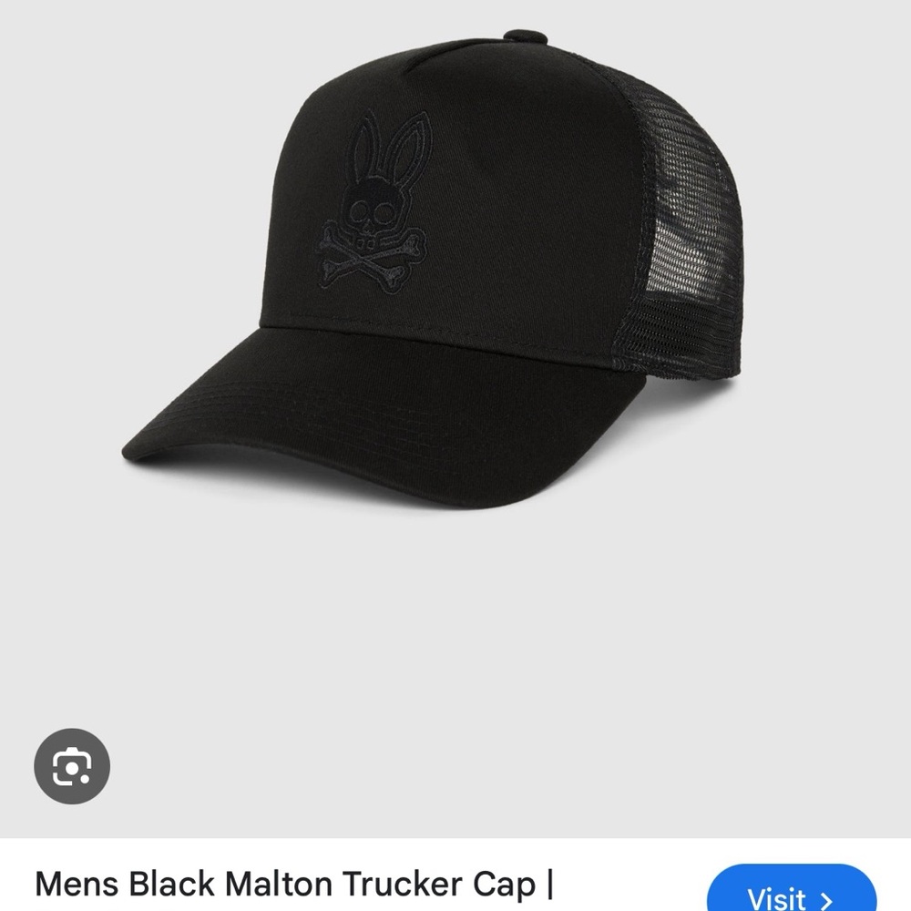 Psycho Bunny Men’s Black Trucker Hat